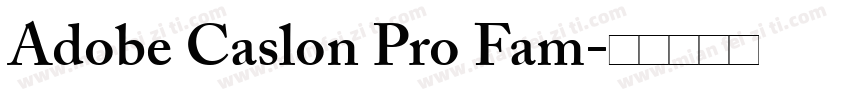 Adobe Caslon Pro Fam字体转换